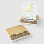 Elephant Stenen Onderzetter (Zijkant)