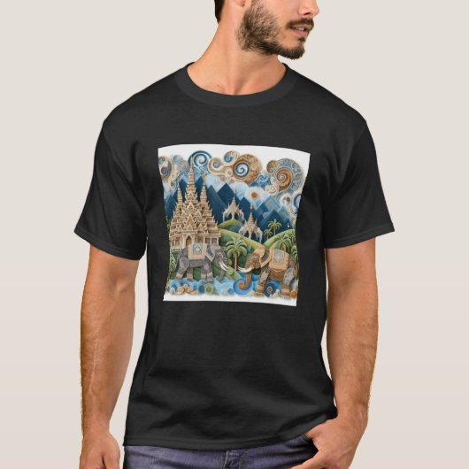 Elephant Sticker T-shirt (Voorkant)