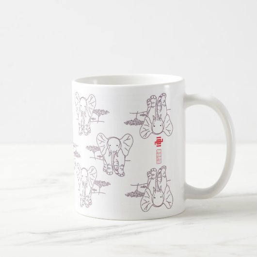 Elephant-stijl Koffiemok (Rechts)