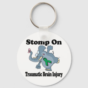 Elephant stomp on traumatic Brain Injury Sleutelhanger