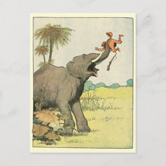 Elephant Story Book Drawing Briefkaart (Voorkant)