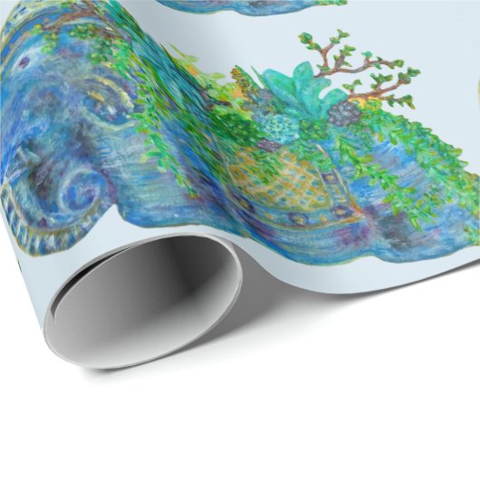 Elephant Succulent Cadeaupapier (Rol Hoek)