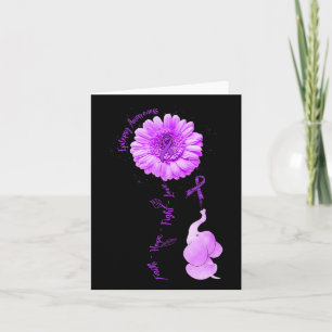 Elephant Sunflower Faith Hope Fight Love Epilepsy Kaart