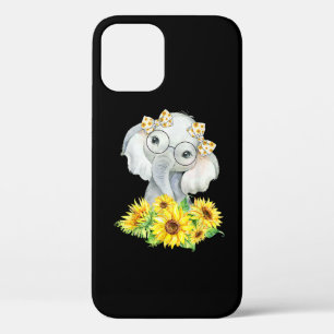 Elephant Sunflower Gifts iPhone 12 Pro Hoesje