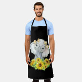 Elephant Sunflower Gifts Schort (Gedragen)