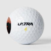 Elephant Sunset Silhouette Golfballen (Logo)