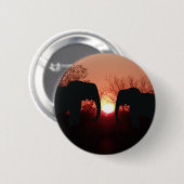 Elephant Sunset Silhouette Ronde Button 5,7 Cm (Voorkant /achterkant)