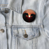 Elephant Sunset Silhouette Ronde Button 5,7 Cm (In situ)