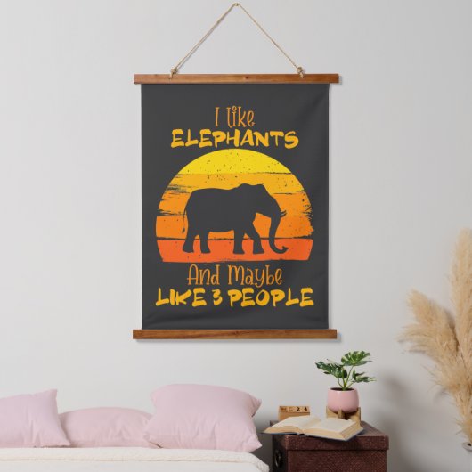 Elephant Tapestry, Cute Elephant Gift, Hangend Wandkleed (Slaapkamer)