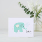 Elephant Thinking of You Briefkaart (Staand voorkant)