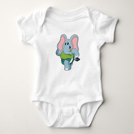 Elephant tijdens Running Romper (Voorkant)