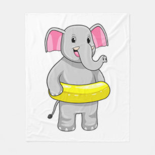 Elephant tijdens zwemmen met Lifebuoy Fleece Deken