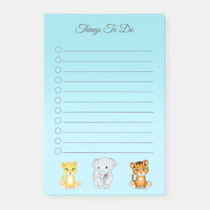 Elephant, tijger en luipaard voor Sky Blue Dingen  Post-it® Notes