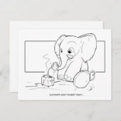 Elephant Toast Briefkaart (Voorkant / Achterkant)