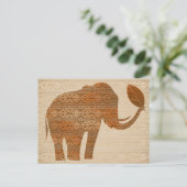 Elephant Tribal Art Design Briefkaarten (Staand voorkant)