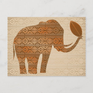 Elephant Tribal Art Design Briefkaarten