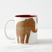 Elephant Tribal Art Design Mugs à deux tons (Gauche)