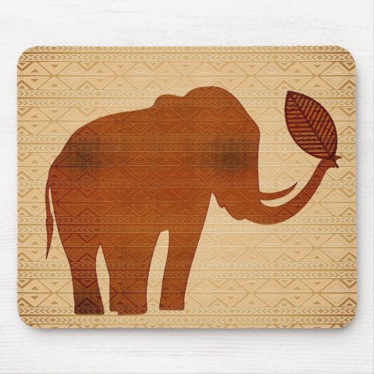 Elephant Tribal Art Design Muismatten (Voorkant)