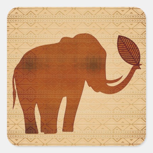 Elephant Tribal Art Design stickers (Voorkant)