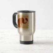 Elephant Tribal Art Design Travel Mug (Devant gauche)