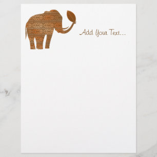 Elephant Tribal Design Letterhead