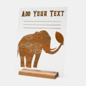 Elephant Tribal Kunstontwerp Acryl Bord (Hoek)