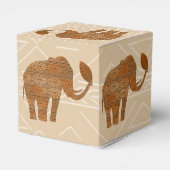 Elephant Tribal Kunstontwerp Bedankdoosjes (Achterkant)