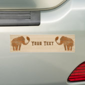 Elephant Tribal Kunstontwerp Bumpersticker (Op auto)