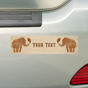 Elephant Tribal Kunstontwerp Bumpersticker