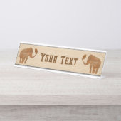 Elephant Tribal Kunstontwerp Bureau Naambordje (Voorkant)