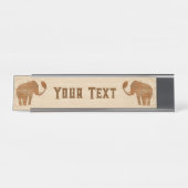 Elephant Tribal Kunstontwerp Bureau Naambordje (Voorkant)