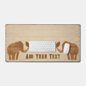 Elephant Tribal Kunstontwerp Bureaumat (Keyboard & Muis)