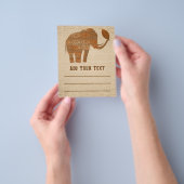 Elephant Tribal Kunstontwerp Flyer (Hand)