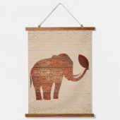 Elephant Tribal Kunstontwerp Hangend Wandkleed (Voorkant)