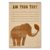 Elephant Tribal Kunstontwerp Kaart (Achterkant)