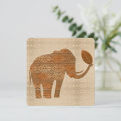 Elephant Tribal Kunstontwerp Kaart (Staand voorkant)