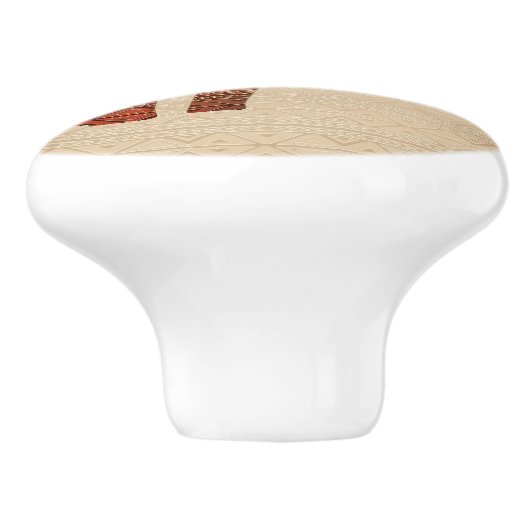 Elephant Tribal Kunstontwerp Keramische Knop (Zijkant)