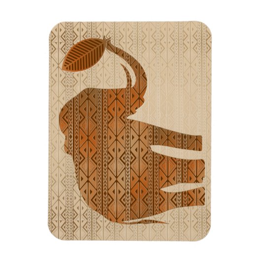 Elephant Tribal Kunstontwerp Magneet (Verticaal)