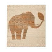 Elephant Tribal Kunstontwerp Notitieblok (Voorkant)
