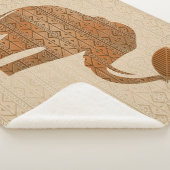 Elephant Tribal Kunstontwerp Sherpa Deken (3/4)