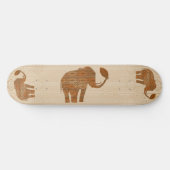 Elephant Tribal Kunstontwerp Skateboard (Horizontaal)