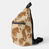 Elephant Tribal Kunstontwerp Sling Bag (Rechterhoek)