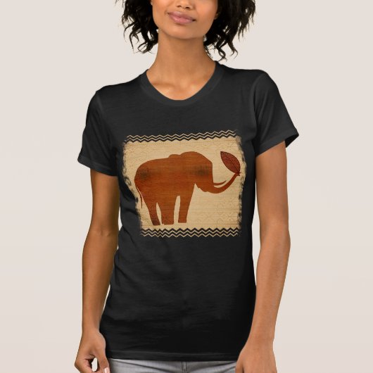 Elephant Tribal Kunstontwerp T-shirt (Voorkant)