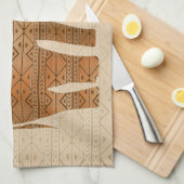 Elephant Tribal Kunstontwerp Theedoek (Quarter Fold)