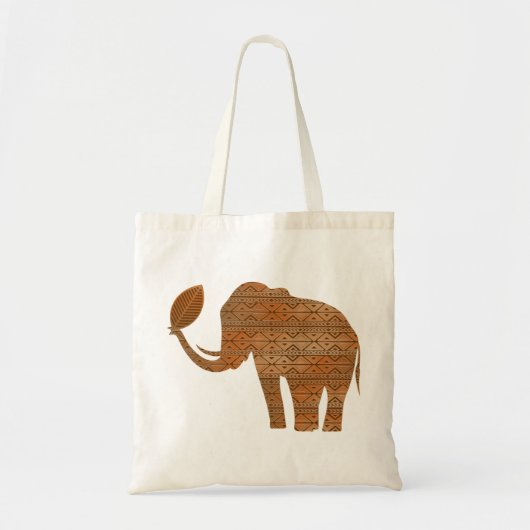 Elephant Tribal Kunstontwerp Tote Bag (Voorkant)