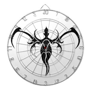 Elephant Tribal Tattoo - Zwart-wit Dartbord