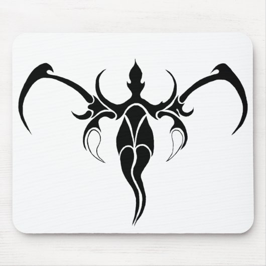 Elephant Tribal Tattoo - Zwart-wit Muismat (Voorkant)