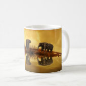 Elephant Trio Wildlife Coffee Mug (Devant droit)