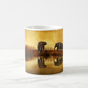 Elephant Trio Wildlife Coffee Mug