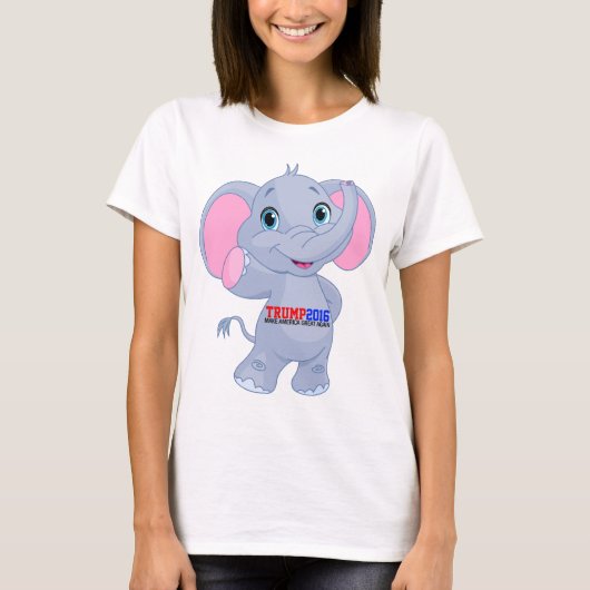 Elephant Trump for President 2016 T-shirt (Voorkant)